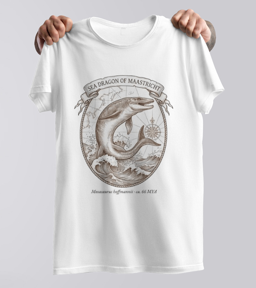 Sea Dragon Of Maastricht Mosasaurus Hoffmannii Prehistoric Marine Navigator T-Shirt