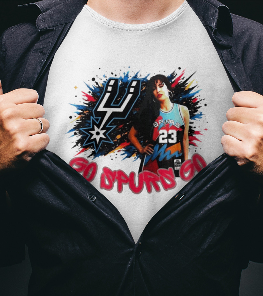 Go Spurs Go San Antonio Spurs Basketball Color Splash Game Day 2026 23 T-Shirt
