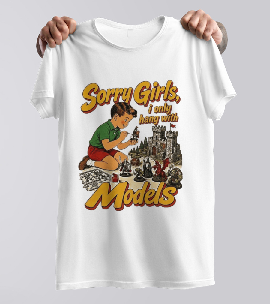 Sorry Girls I Only Hang With Models Vintage Wizard Castle Playset T-Shirt