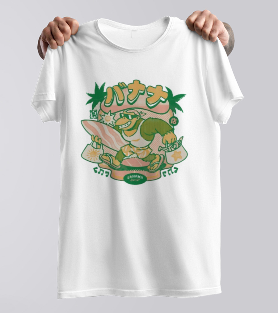 Kong Banana Shop Summer Surfing Monkey Adventure T-Shirt
