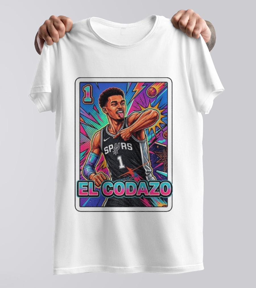 Victor Wembanyama San Antonio Spurs El Codazo Basketball Card 2026 T-Shirt