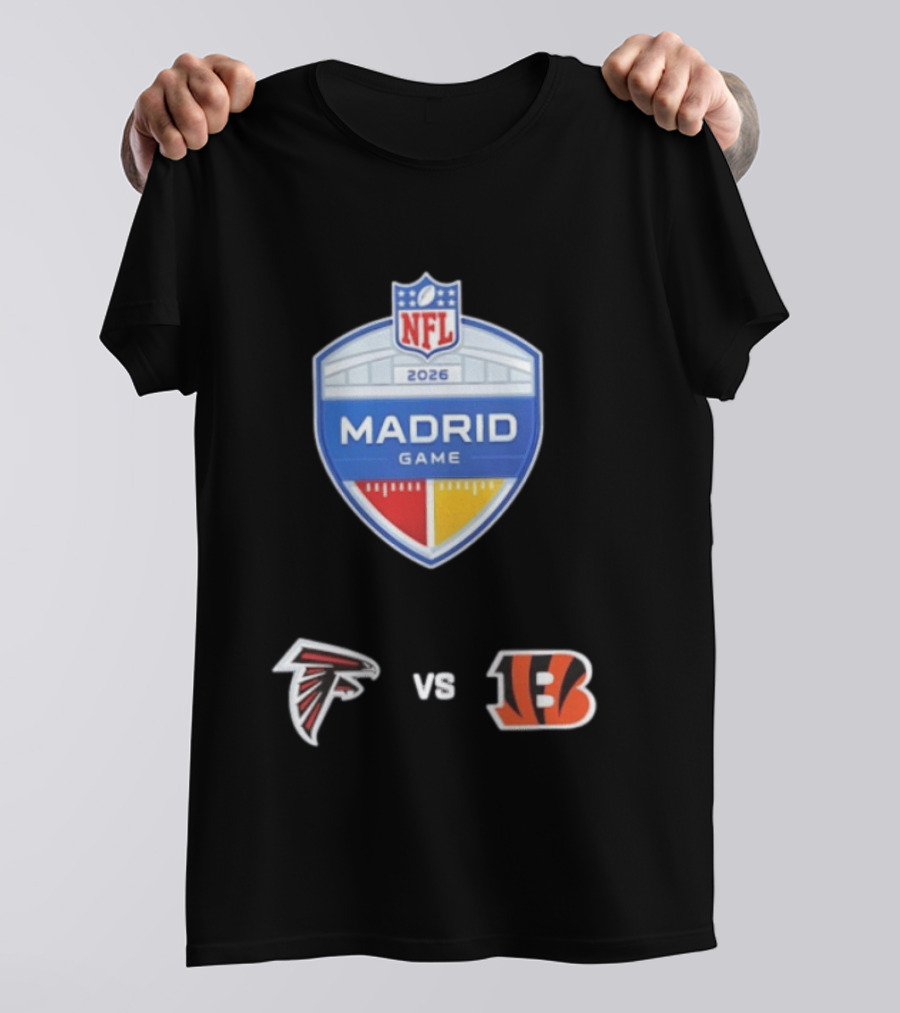 Atlanta Falcons Vs Cincinnati Bengals NFL 2026 Madrid Game Matchup T-Shirt