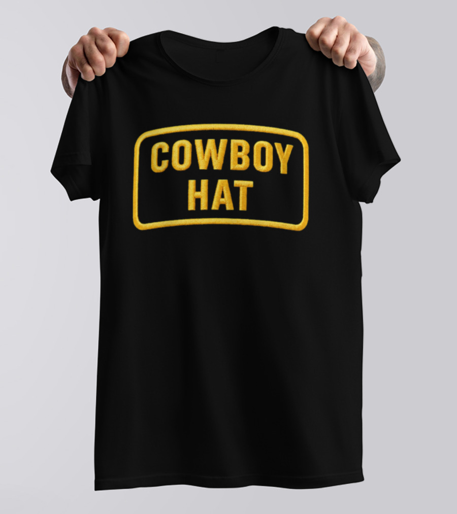 CM Punk Cowboy Hat Cap Yellow Embroidered T-Shirt