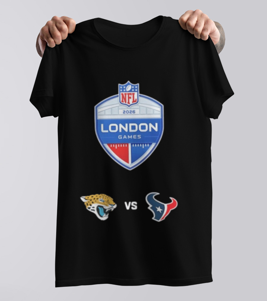 NFL 2026 London Games Jacksonville Jaguars Vs Houston Texans Matchup T-Shirt