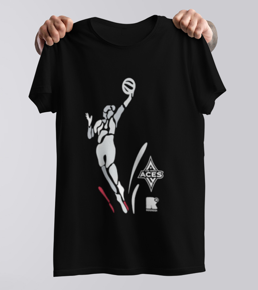WNBA Las Vegas Aces Round21 Victory Dunk T-Shirt