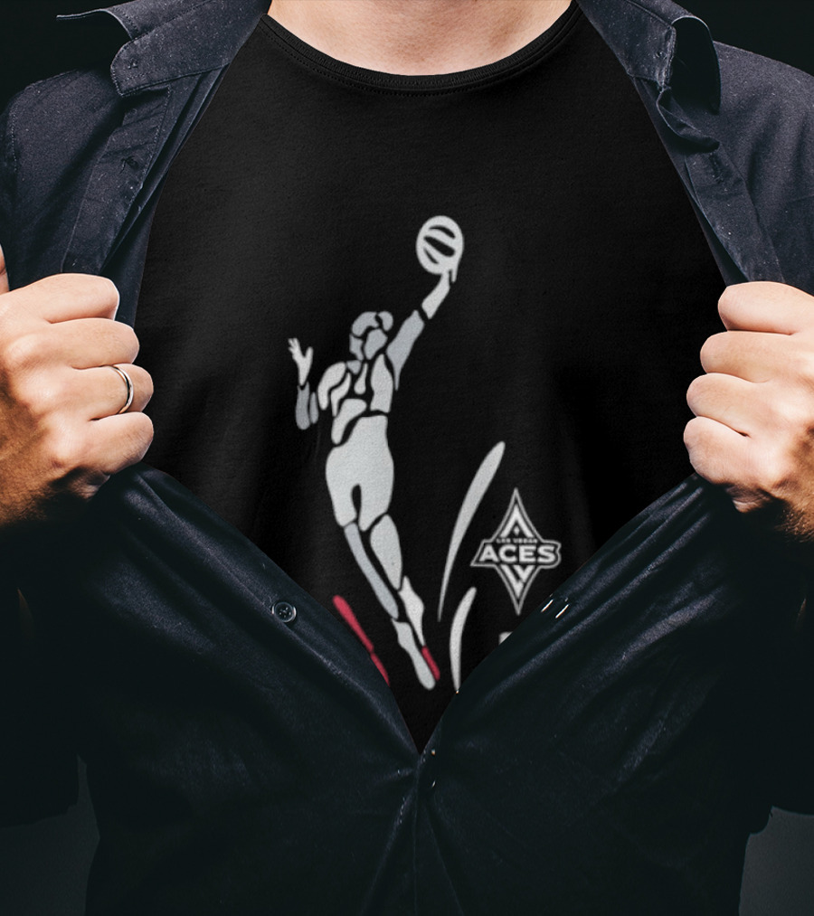 WNBA Las Vegas Aces Round21 Victory Dunk T-Shirt