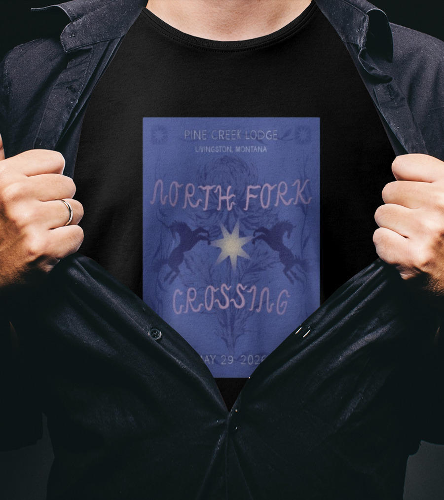 North Fork Crossing Pine Creek Lodge Livingston Montana May 29 2026 T-Shirt