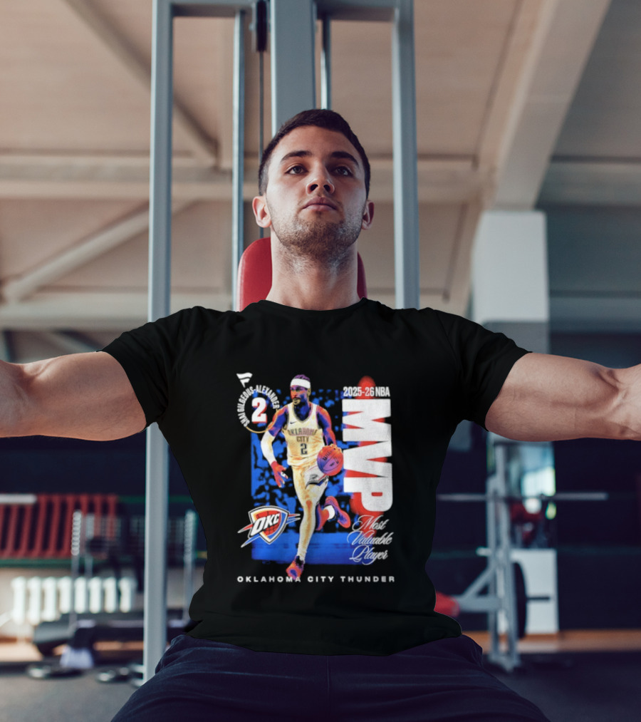 Oklahoma City Thunder Shai Gilgeous Alexander 2025 26 NBA MVP 2 Basketball Legend T-Shirt