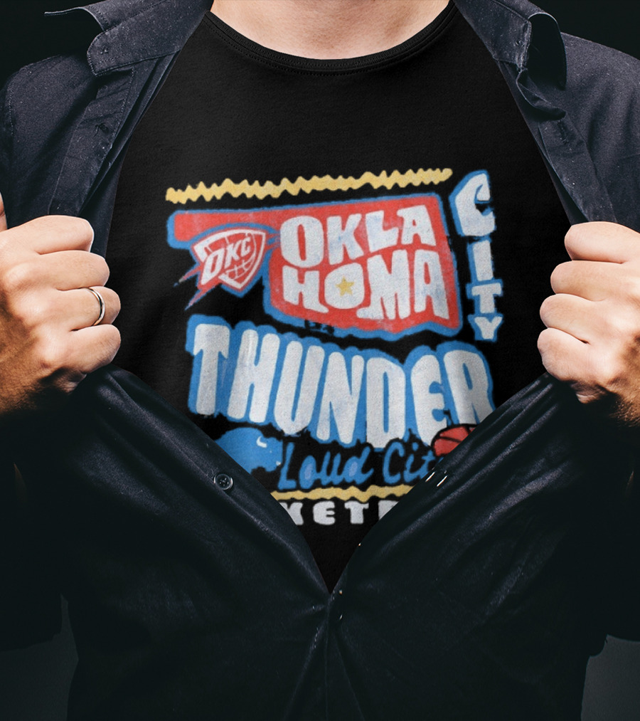 Oklahoma City Thunder Loud City Basketball OKC Team Spirit T-Shirt