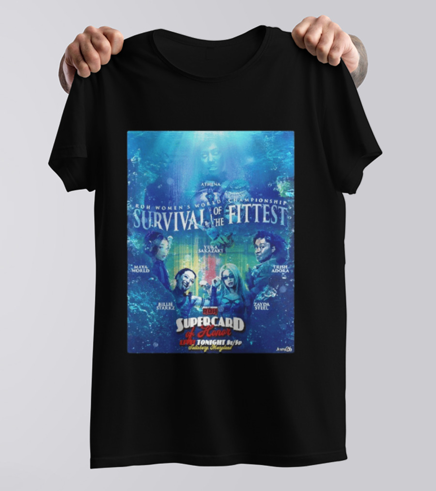 ROH Women's World Championship Supercard Of Honor 2026 Survival Of The Fittest Athena Yuka Sakazaki Billie Starkz Trish Adora Zayda Steel Maya World T-Shirt