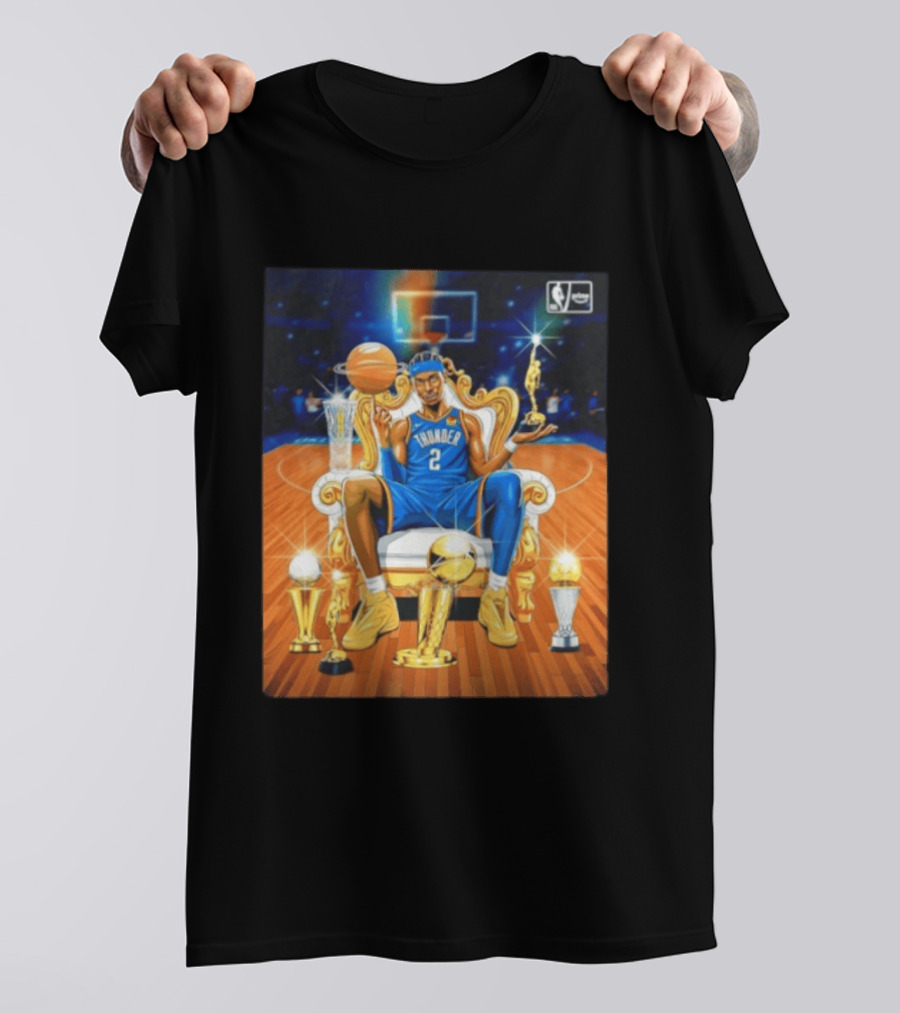 Shai Gilgeous Alexander Thunder NBA MVP 2025 26 Trophy Collection T-Shirt