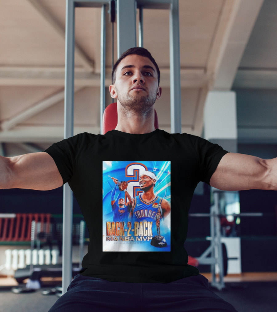 Shai Gilgeous Alexander OKC Thunder Back 2 Back Kia NBA MVP T-Shirt