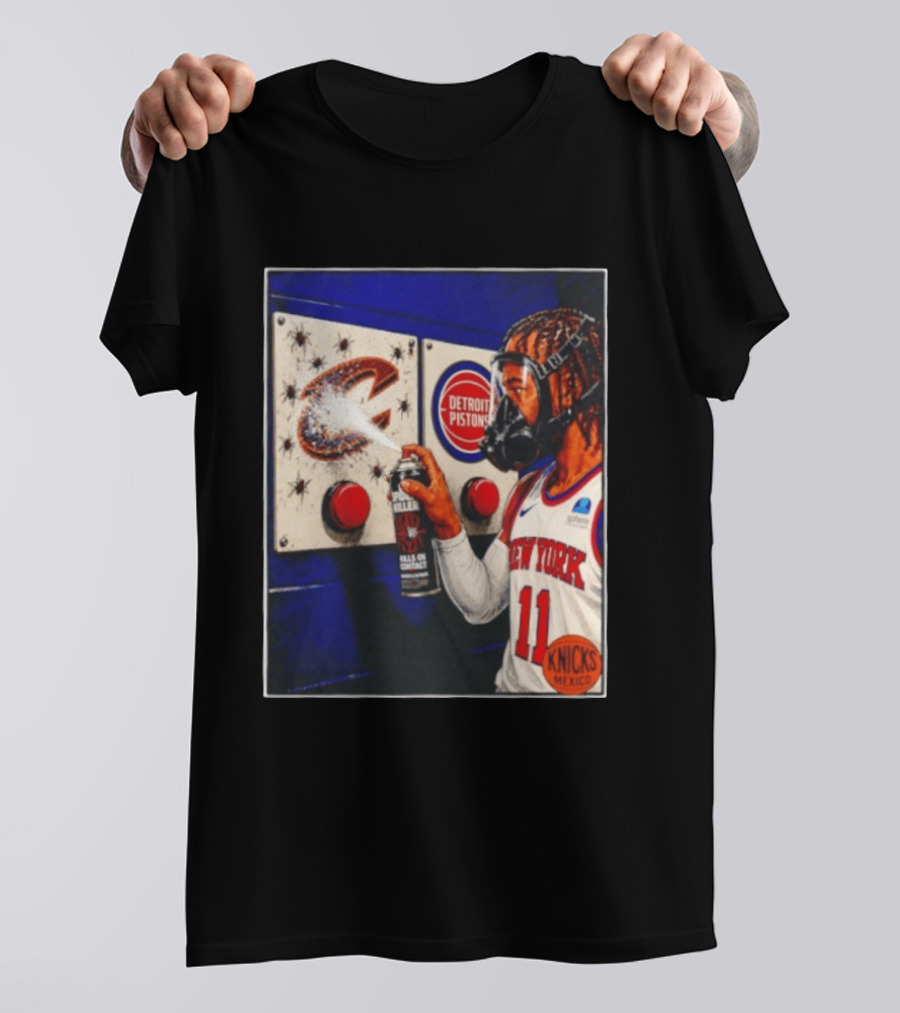 Spider Killer Jalen Brunson 11 New York Knicks Cavaliers Pistons Spray Knicks Mexico T-Shirt