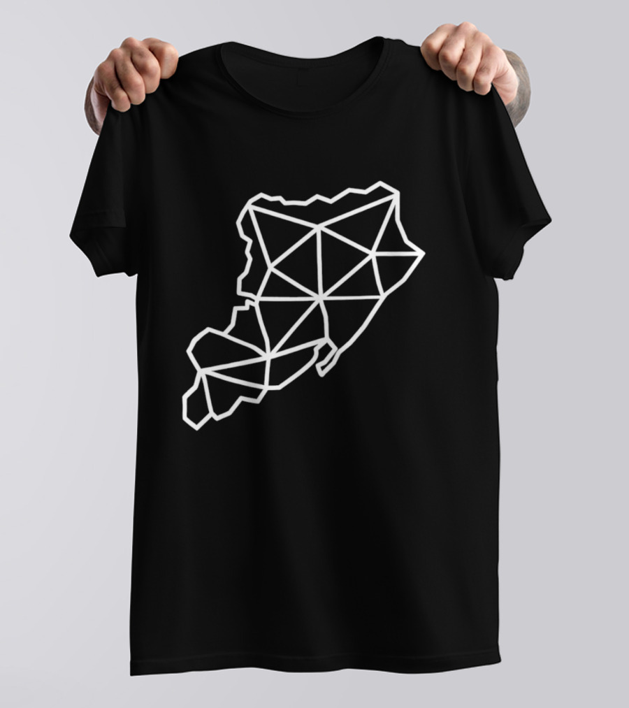 Staten Island Geometric Map Outline Triangles T-Shirt
