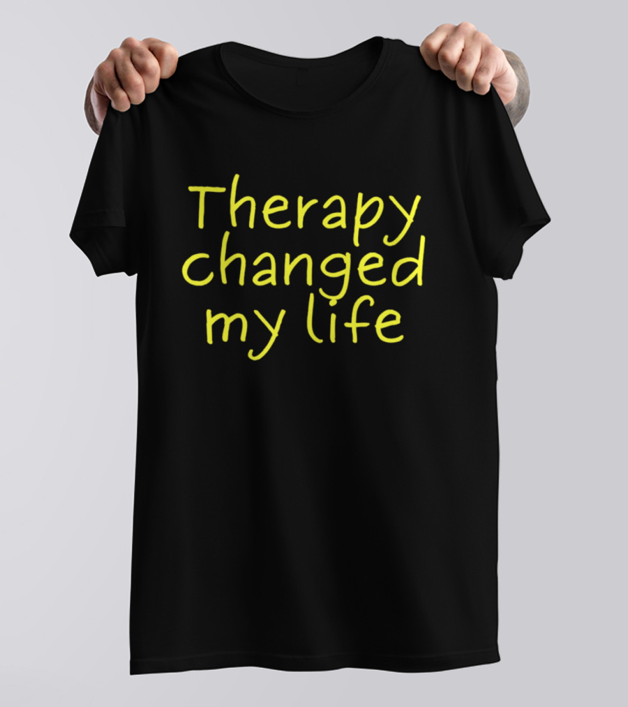 Therapy Changed My Life Yellow T-Shirt