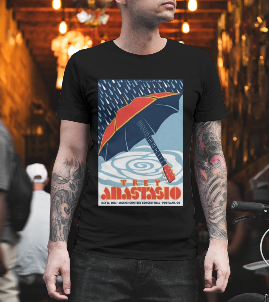 Trey Anastasio Arlene Schnitzer Concert Hall Portland OR May 26 2026 Umbrella Guitar T-Shirt