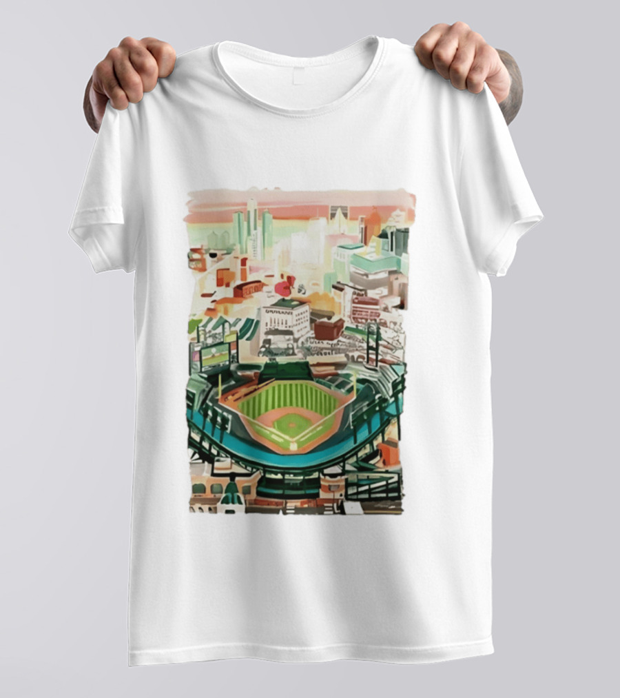 2026 Tigers Up Next Stadium Skyline Baseball Field T-Shirt