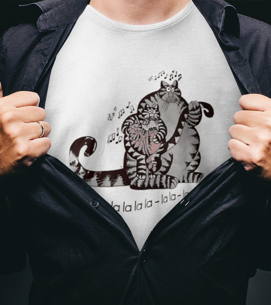 B. Kliban Cat Fa La La La La La La Singing Holiday Cat T-Shirt