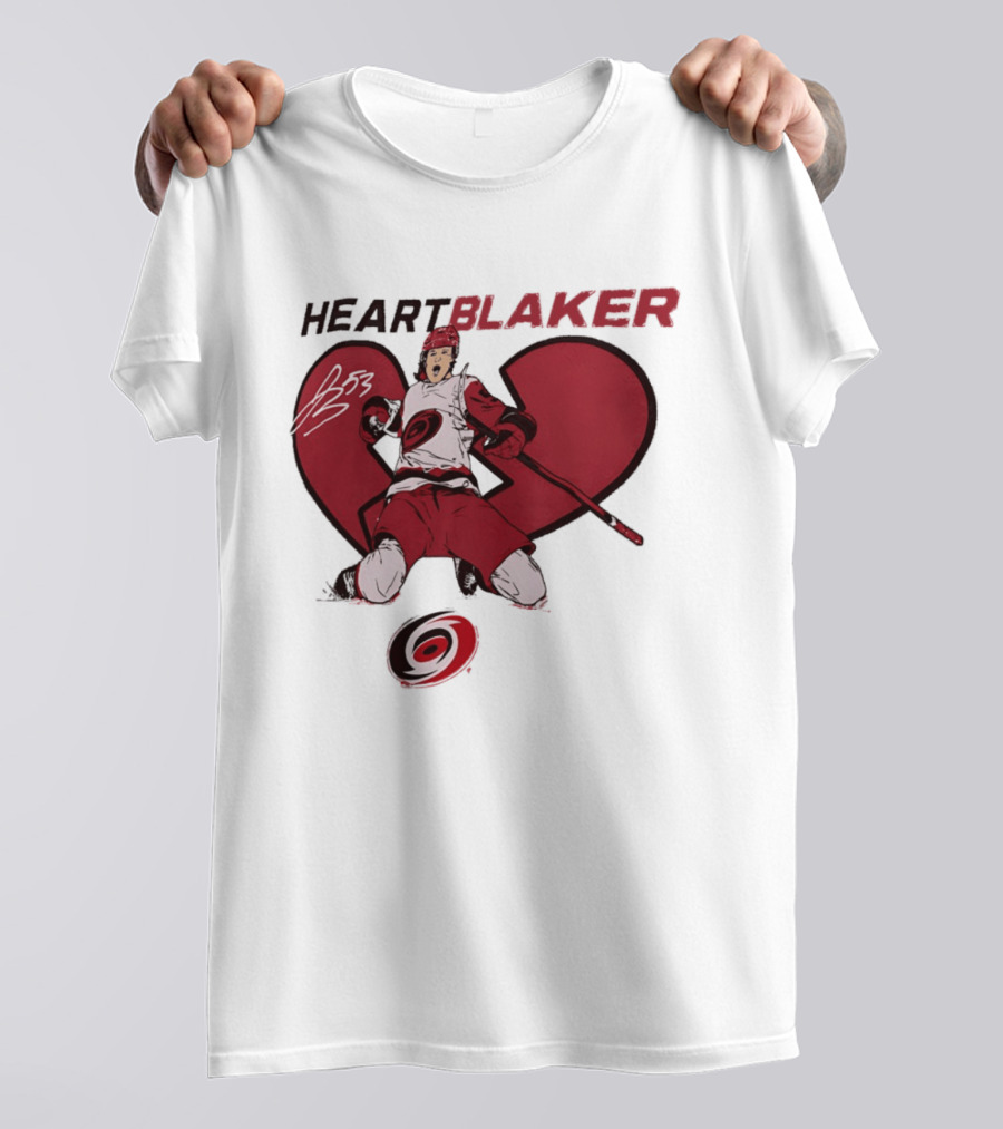 Brent Burns Heartblaker Carolina Hurricanes Broken Heart T-Shirt