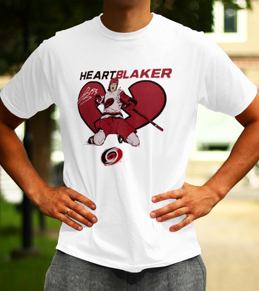 Brent Burns Heartblaker Carolina Hurricanes Broken Heart T-Shirt