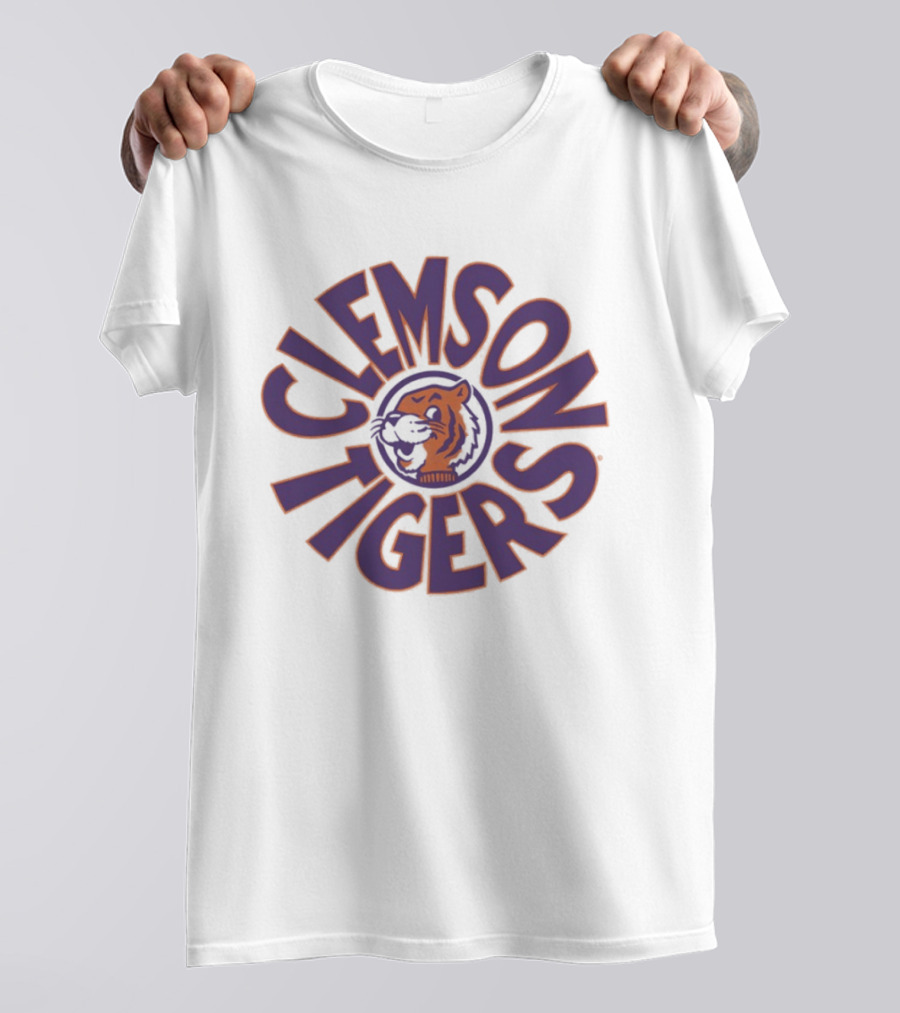 Clemson Tigers Retro Logo Circular T-Shirt