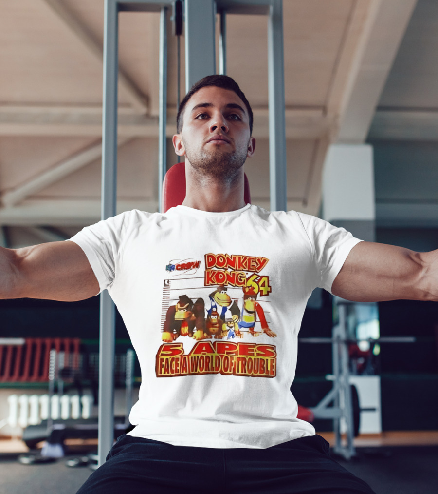 Donkey Kong 64 Five Apes Face A World Of Trouble T-Shirt