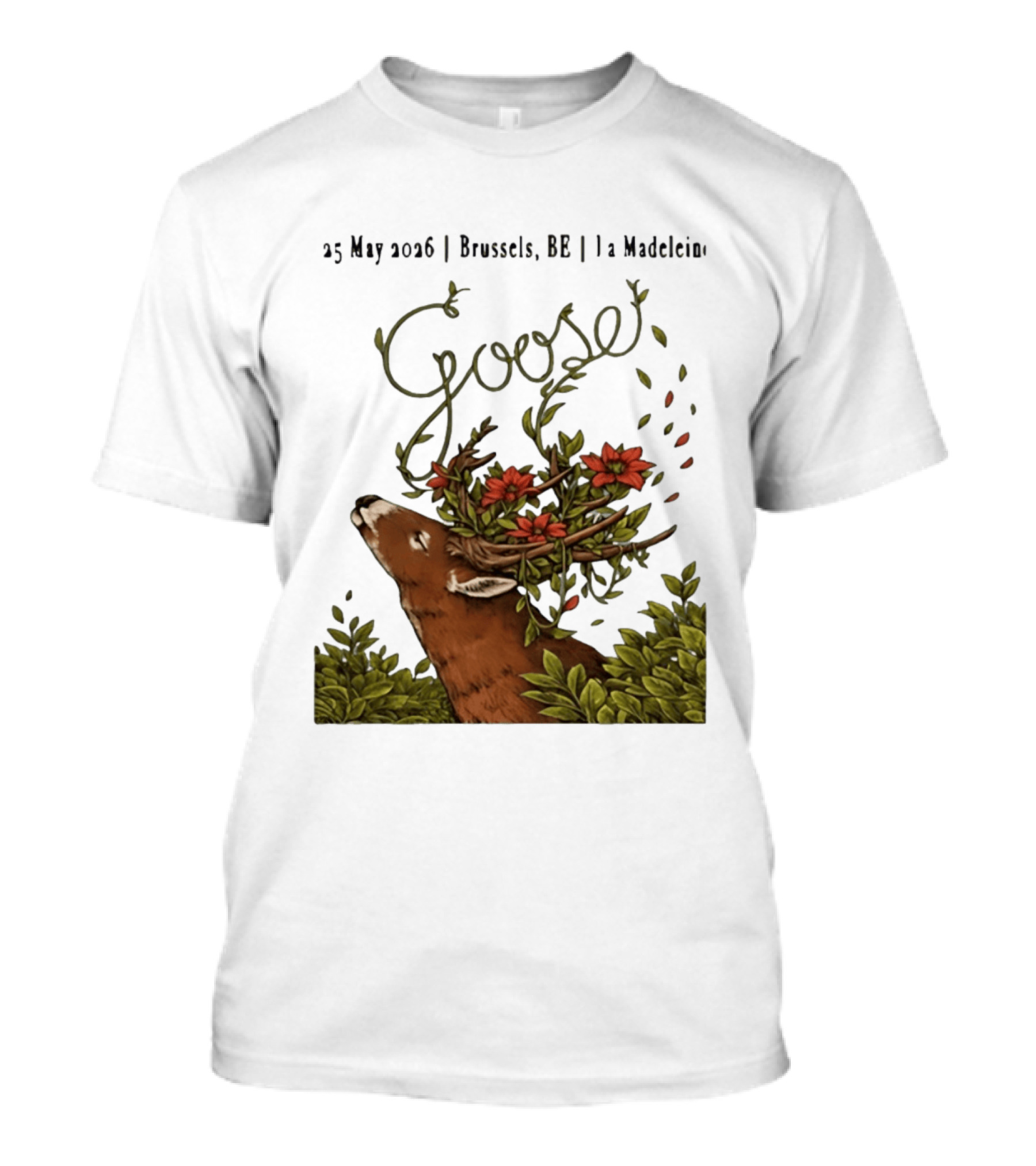 Goose 25 May 2026 Brussels BE La Madelein Deer With Floral Antlers T-Shirt
