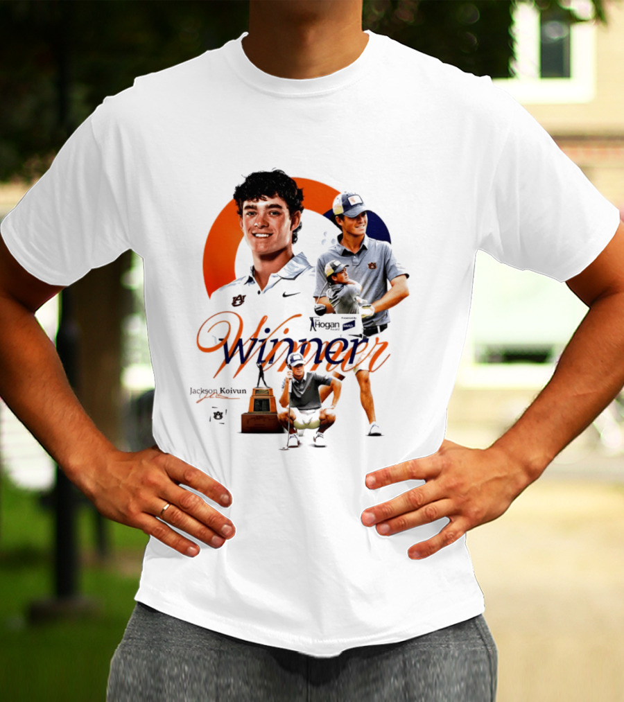 Jackson Koivun Auburn Golf Winner 2026 Trophy Nike Auburn University Golfers T-Shirt