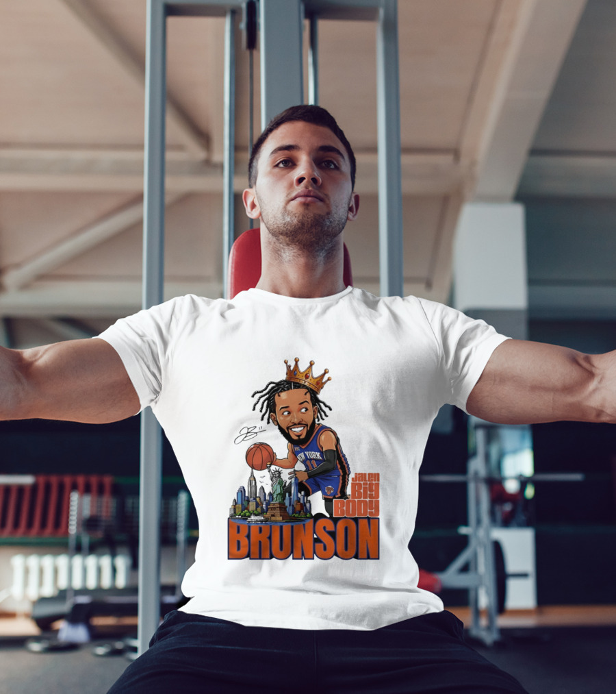 Jalen Brunson New York Knicks Big Body Crown Basketball Skyline Statue Of Liberty T-Shirt