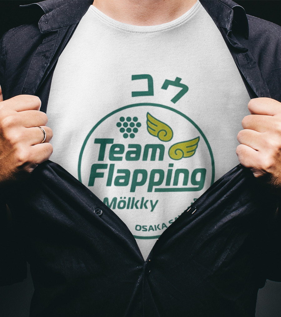 Team Flapping Mölkky Osaka Sayama Wings Winged Pins T-Shirt