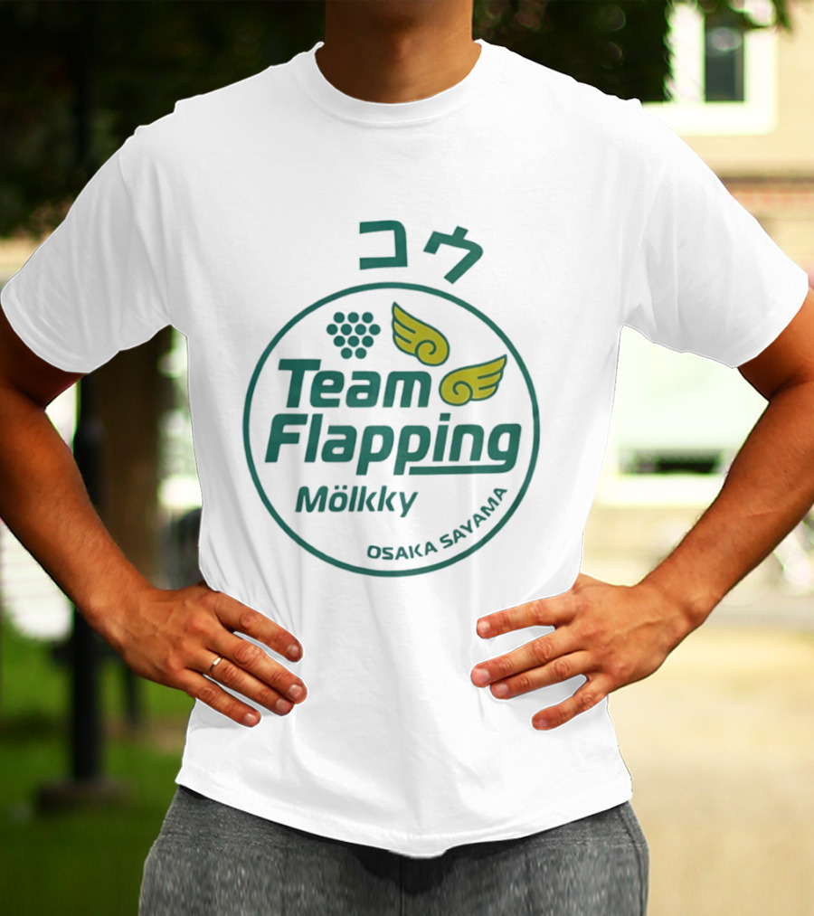 Team Flapping Mölkky Osaka Sayama Wings Winged Pins T-Shirt