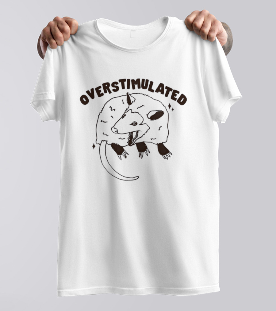 Opossum Overstimulated Sketch T-Shirt
