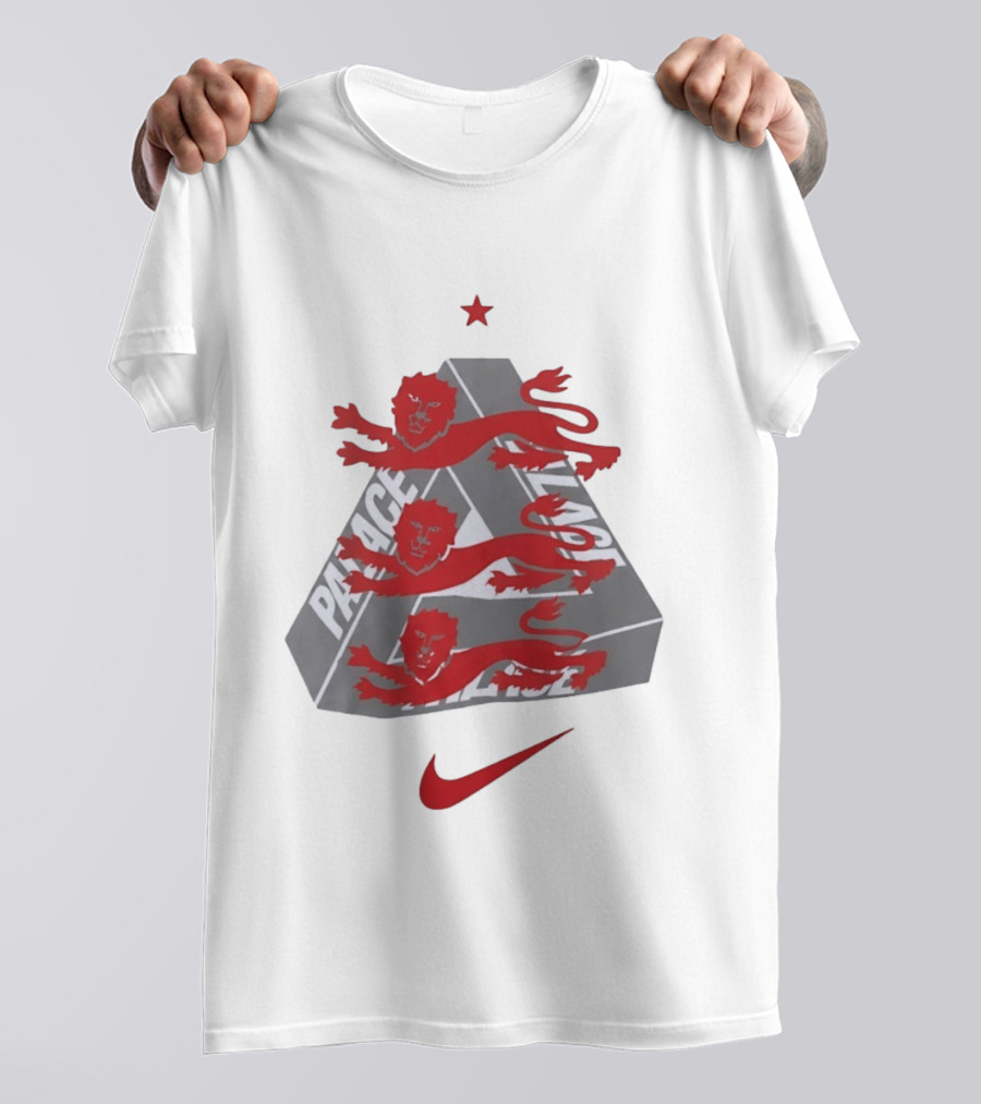 Palace Nike Collaboration With England National Football Team Lions T-Shirt
