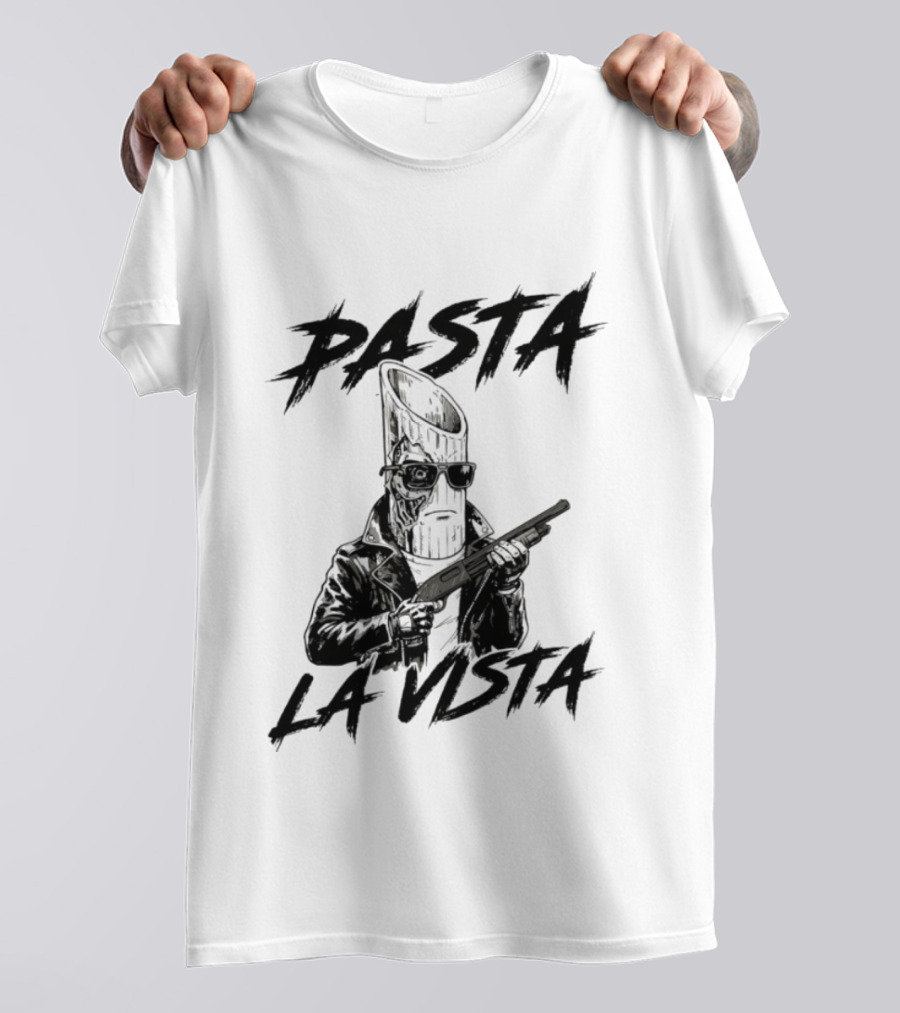 Pasta La Vista Funny Penne Terminator Pun T-Shirt