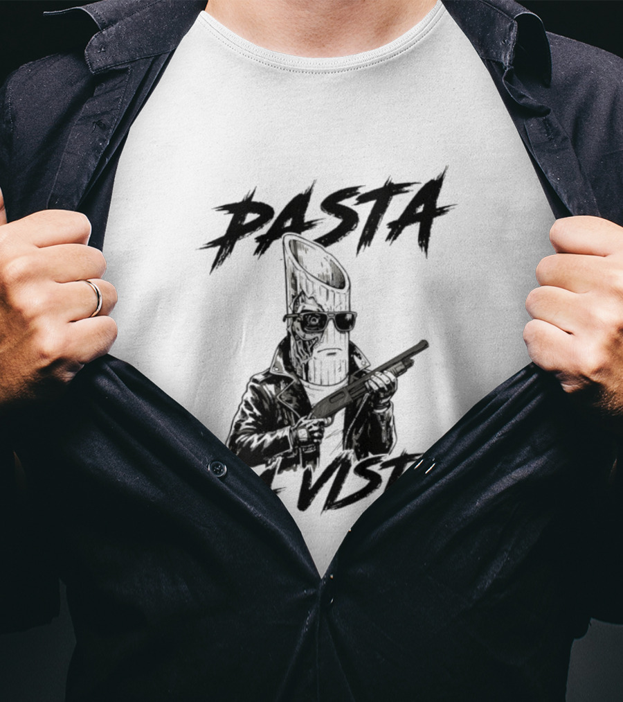 Pasta La Vista Funny Penne Terminator Pun T-Shirt