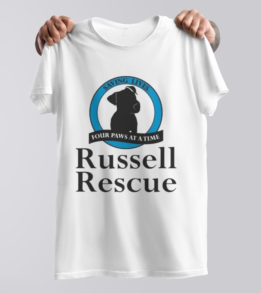 Russell Rescue Saving Lives Four Paws At A Time T-Shirt