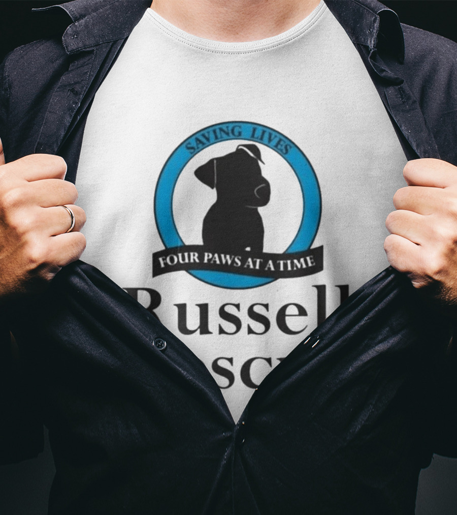 Russell Rescue Saving Lives Four Paws At A Time T-Shirt
