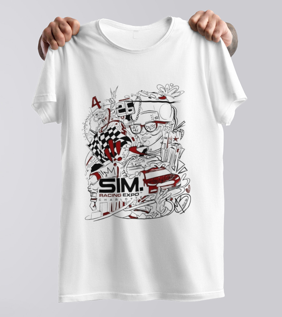 SIM Racing Expo Charlotte Urban Graffiti Style Racing T-Shirt
