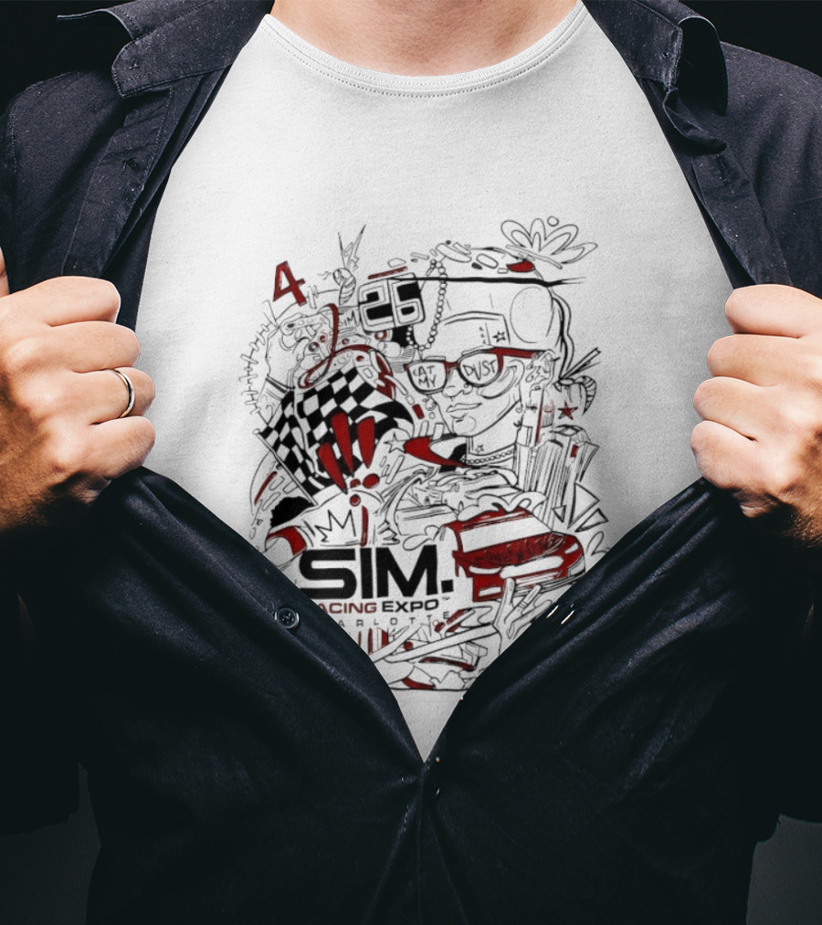 SIM Racing Expo Charlotte Urban Graffiti Style Racing T-Shirt