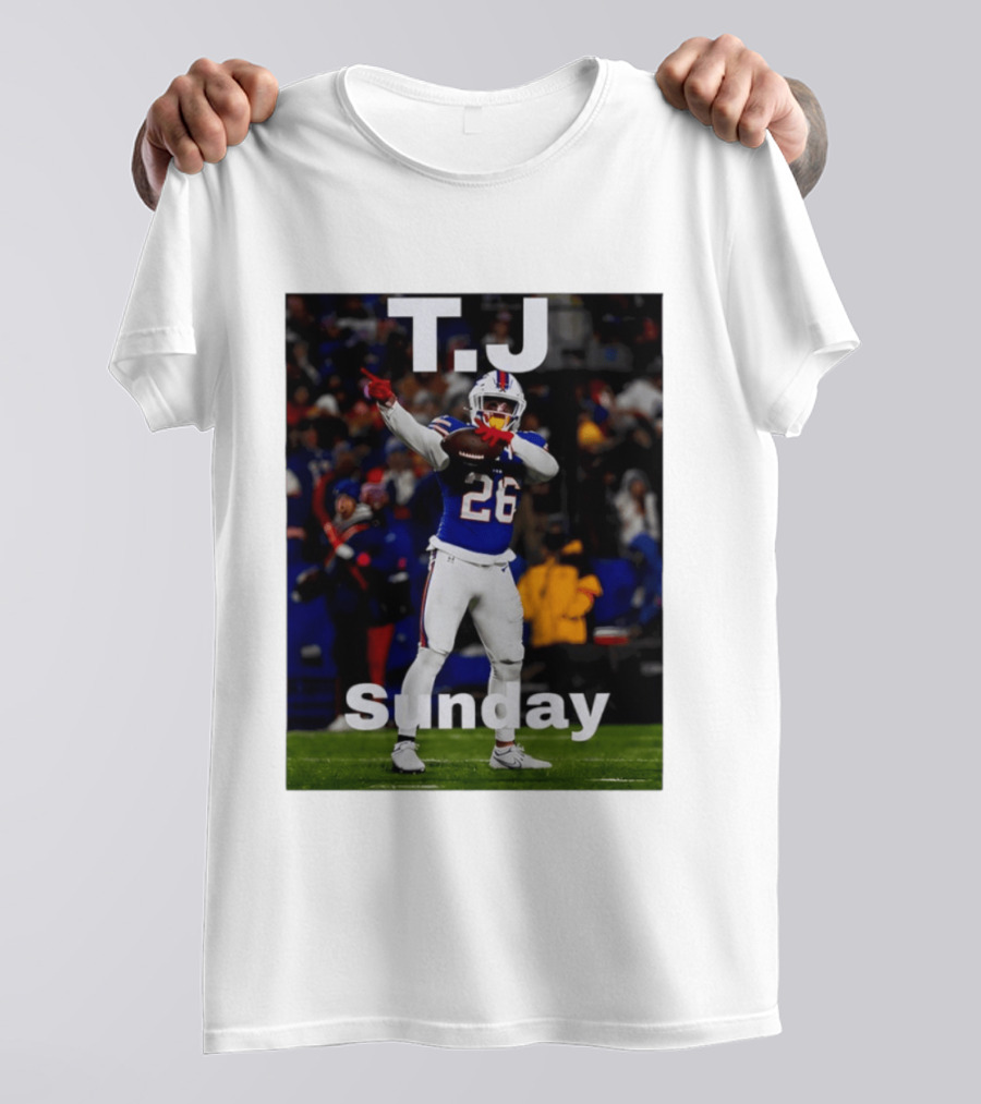T.J. 26 Buffalo Bills Sunday T-Shirt
