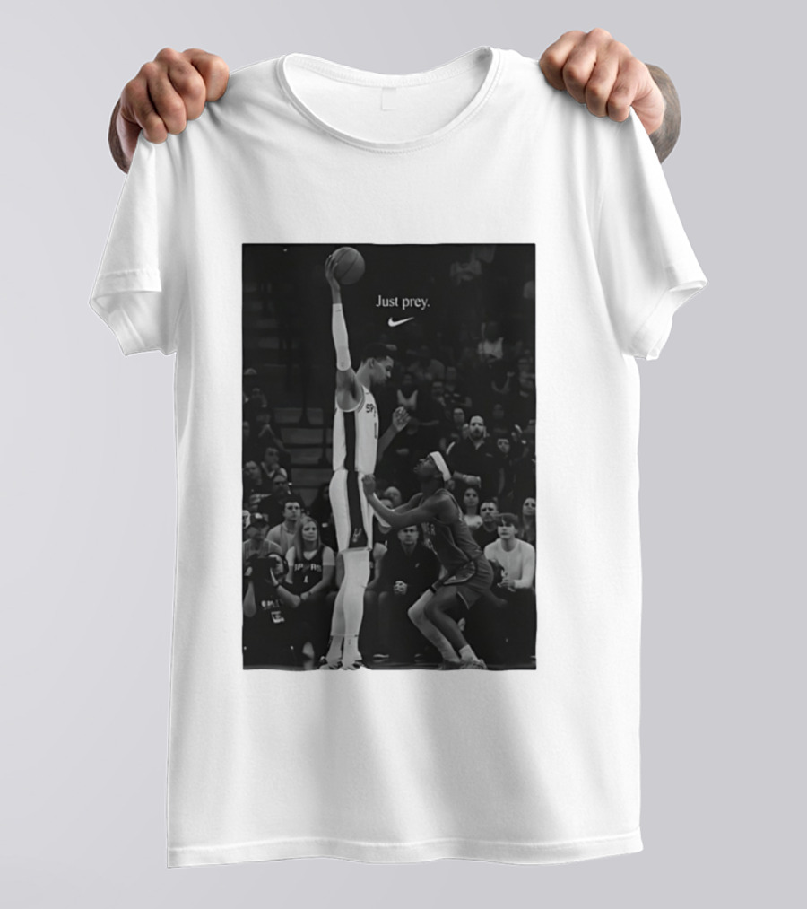 Victor Wembanyama San Antonio Spurs Just Prey Basketball Swoosh T-Shirt