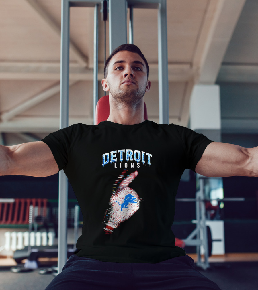 Detroit Lions Iceman 2026 Football Glove Fan T-Shirt