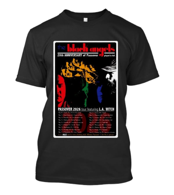The Black Angels 20th Anniversary Passover 2026 Tour Featuring L.A. Witch T-Shirt