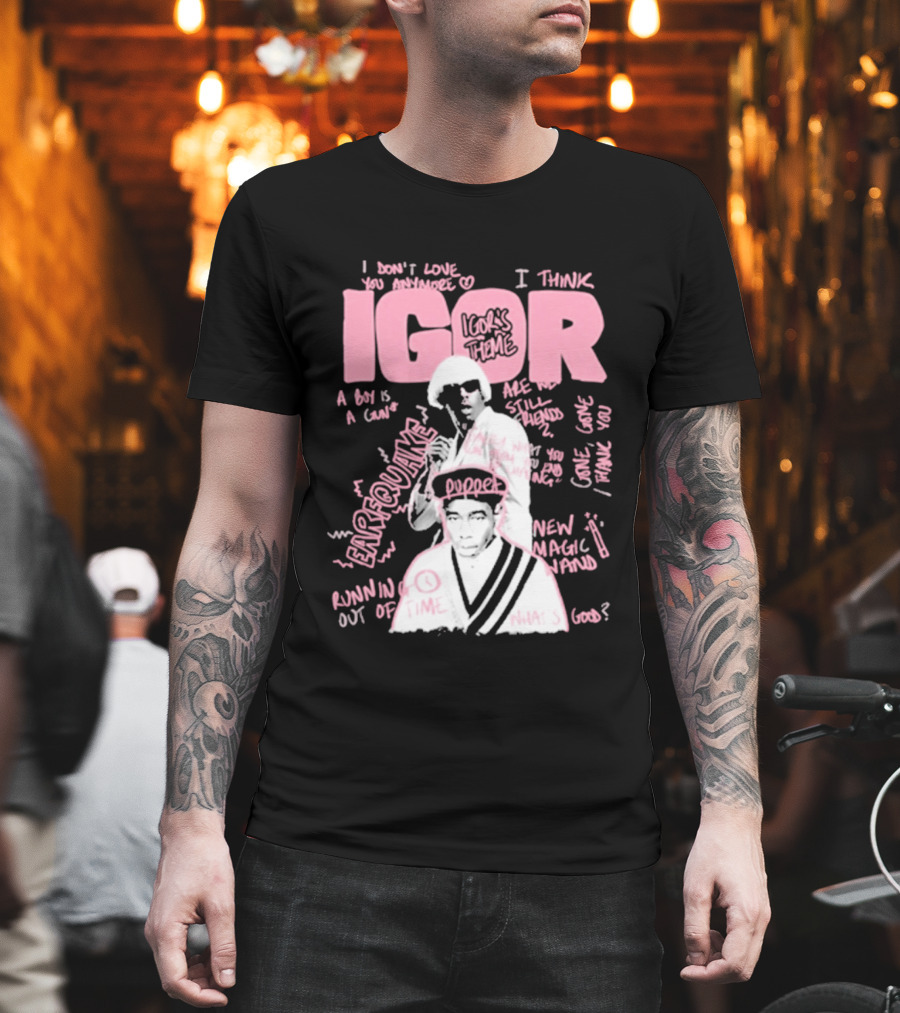 IGOR Sketchbook With I Think And EARFQUAKE Tyler The Creator T-Shirt