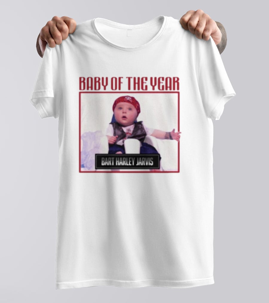 Bart Harley Jarvis Baby Of The Year Winner In Bandana And Vest T-Shirt