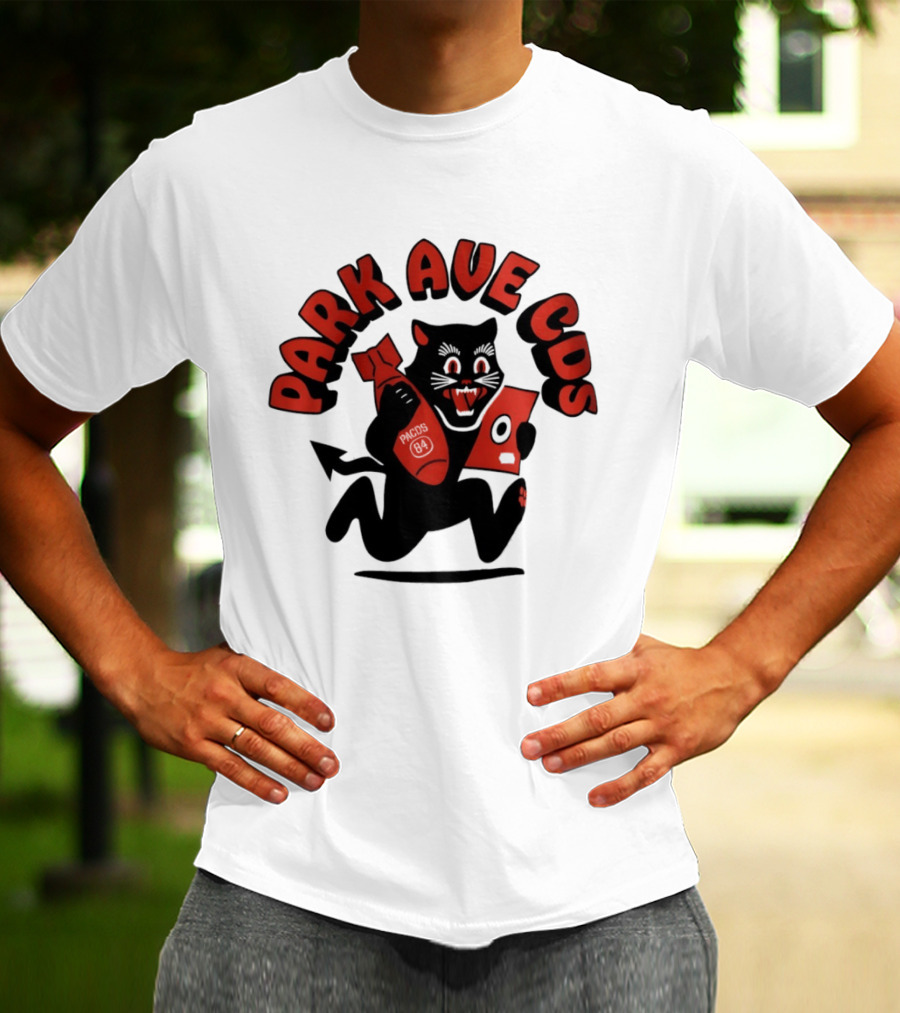 Park Ave CDS Black Cat Holding CD And Bomb T-Shirt