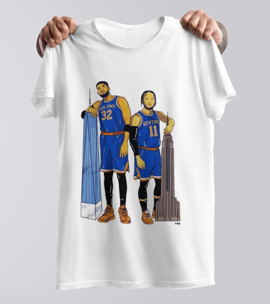 New York Twin Towers Towns Brunson Basketball Player T-Shirt