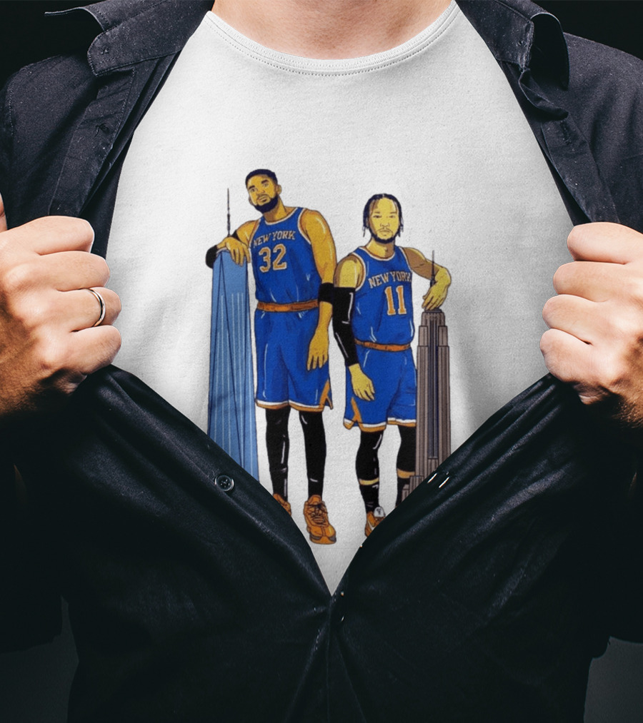 New York Twin Towers Towns Brunson Basketball Player T-Shirt