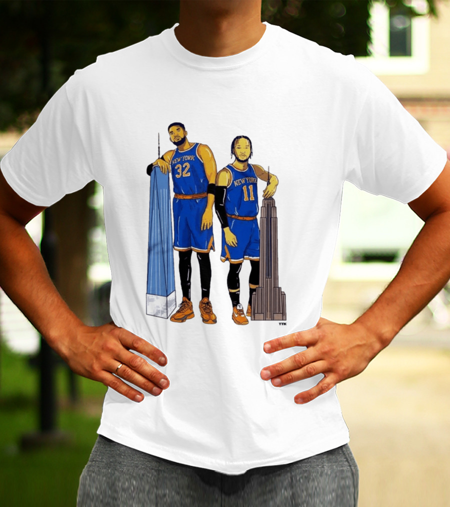 New York Twin Towers Towns Brunson Basketball Player T-Shirt