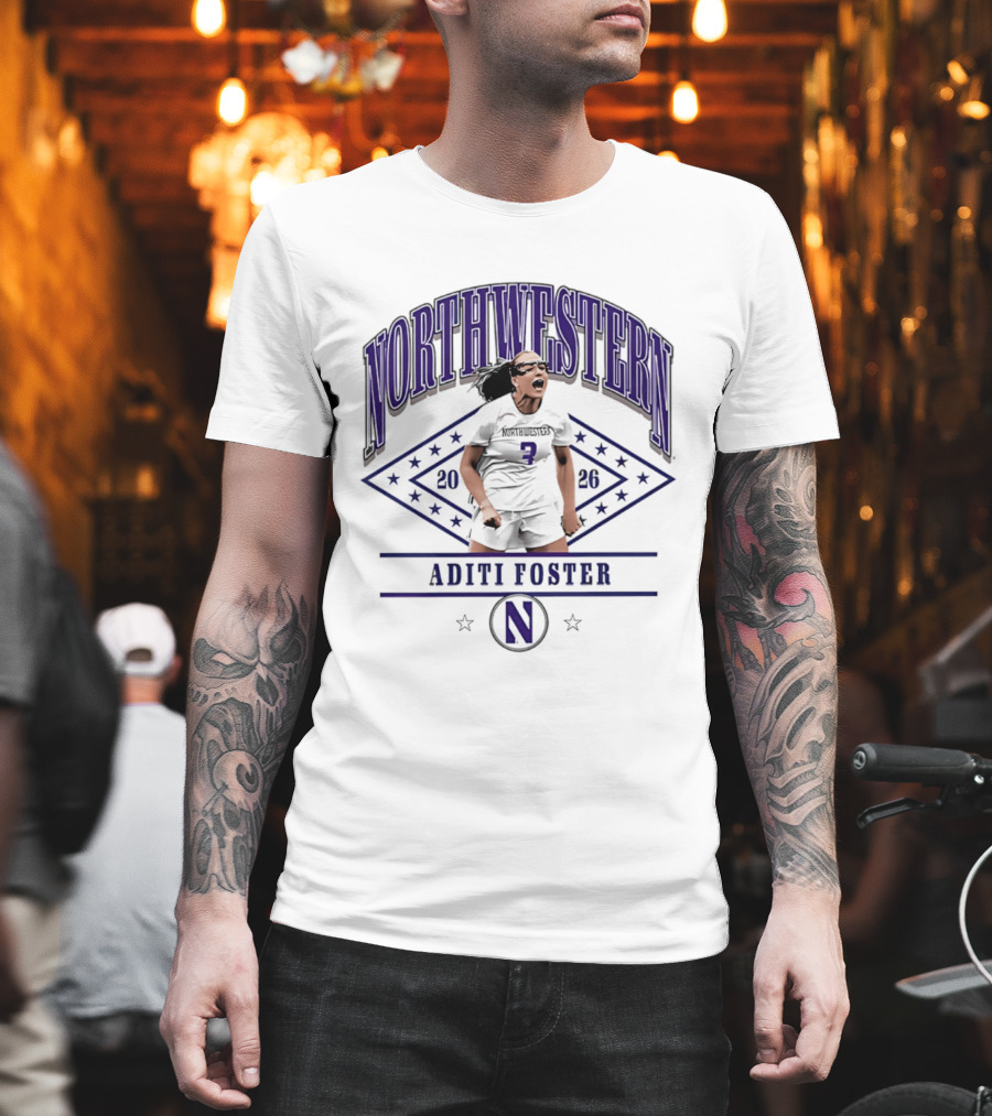 Northwestern 2026 Aditi Foster Women's Lacrosse T-Shirt